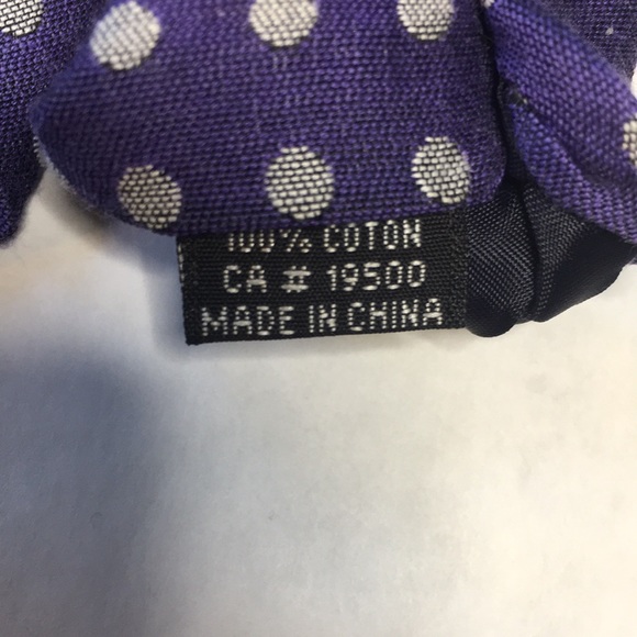 Haight & Ashbury purple with grey polka dots cotton tie NWT - Picture 4 of 7